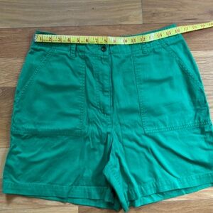 Shorts apple green color, Jones New York size 12 but likely for 10, high waisted